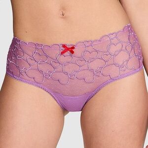 ❤️Victoria’s Secret pink heart Purple Lace Women's Panty